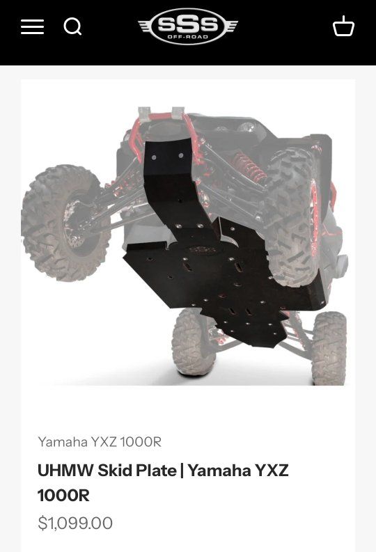 SSS OFFROAD Skid plate for Yamaha YXZ1000R