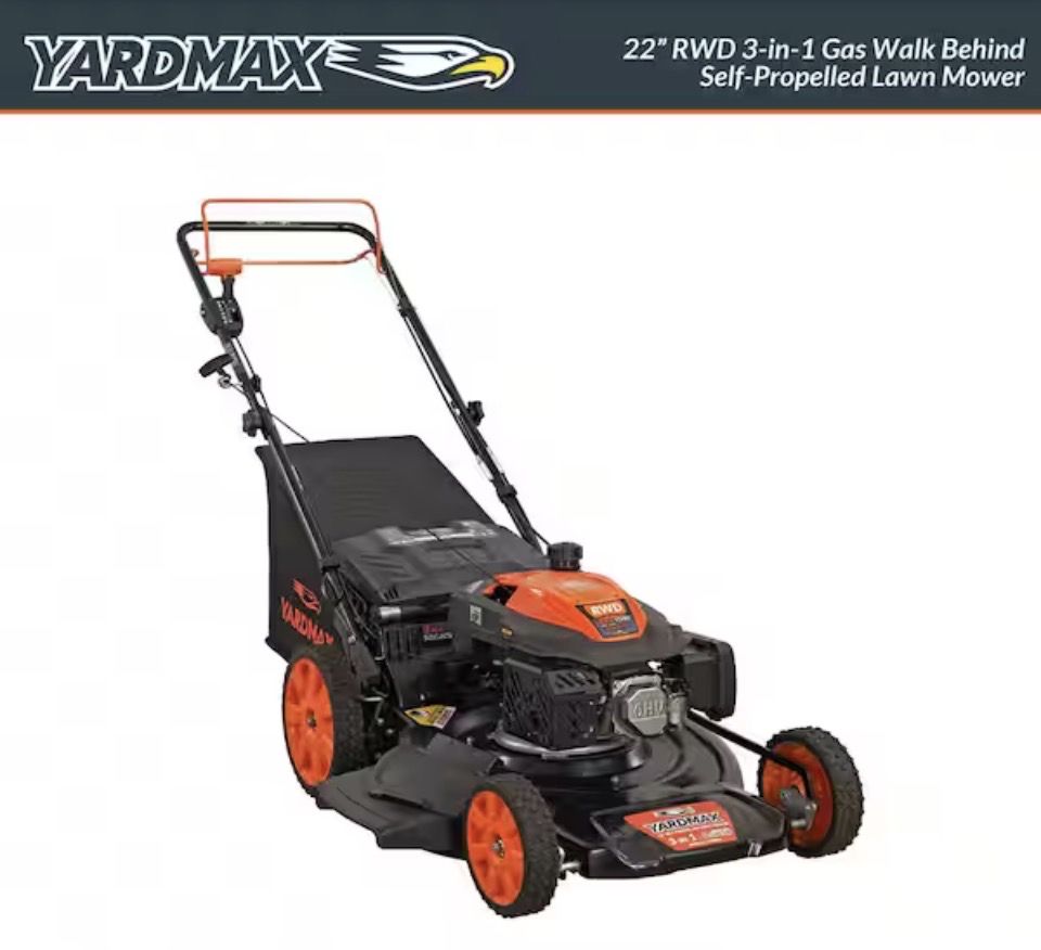 New 22in Yardmax Self Propelled Lawn Mower