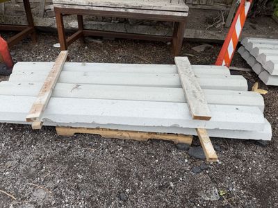 Eight-foot-tall concrete bumpers