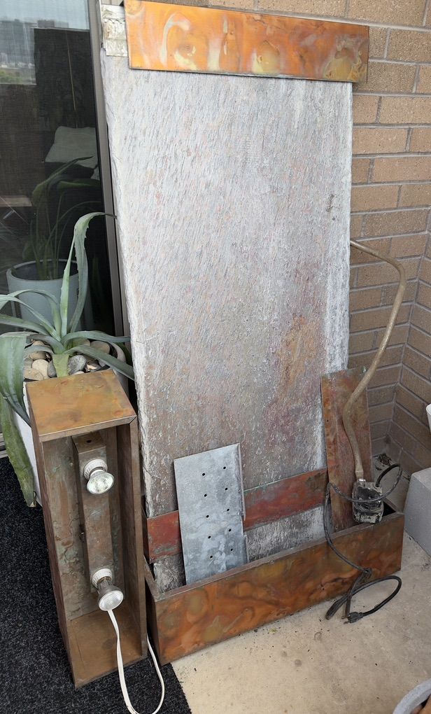 Slate & Copper Wall Fountain / Water Feature