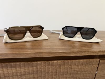 2-Pair WMP Eyewear Black & Brown Aviator Sunglasses - Polarized, Smudge Proof, Anti-Glare