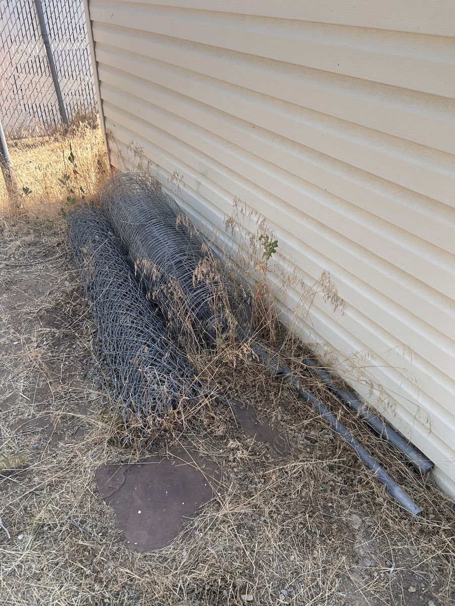 OBO Rolls of Wire Chain Link Fencing and Metal Fence Posts