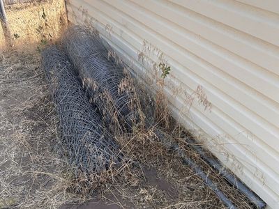OBO Rolls of Wire Chain Link Fencing and Metal Fence Posts
