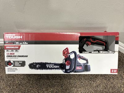 Hyper Tough 12-inch 20v 4.0Ah Cordless Chainsaw