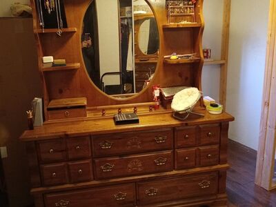 Dresser with mirror.