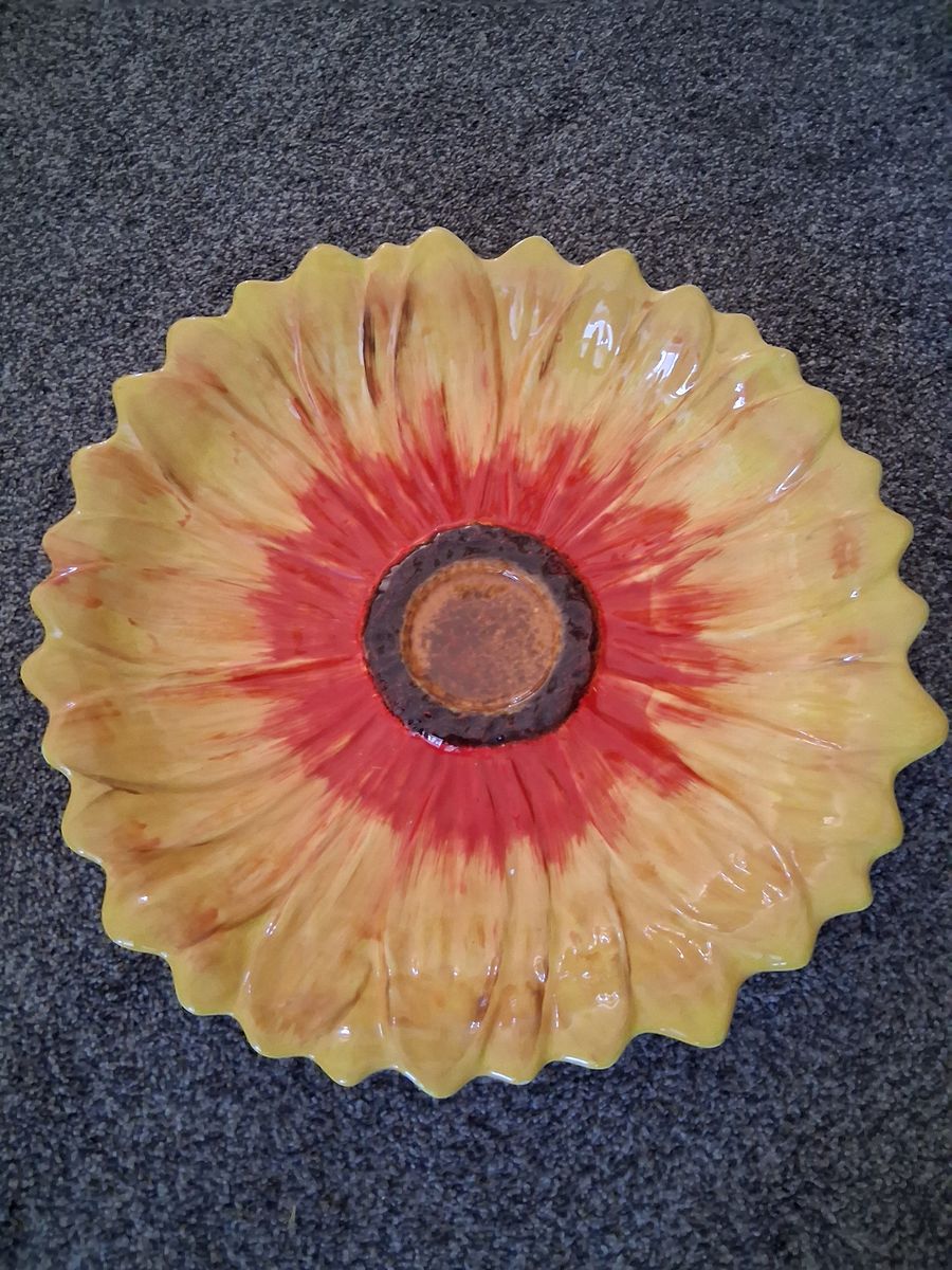 Decorative Sunflower Ceramic Serving Platter