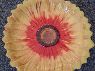 Decorative Sunflower Ceramic Serving Platter