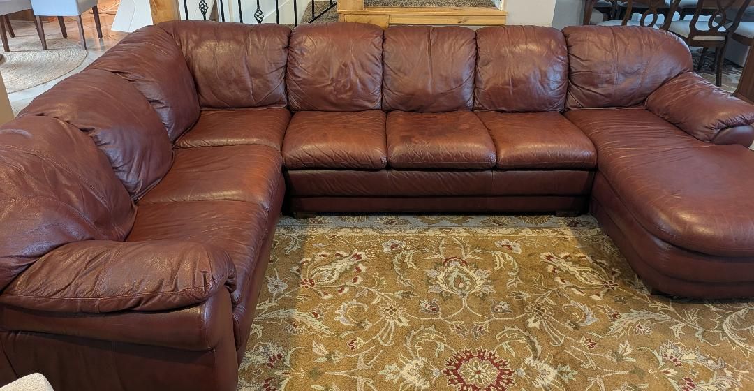 Burgundy Sectional Couch