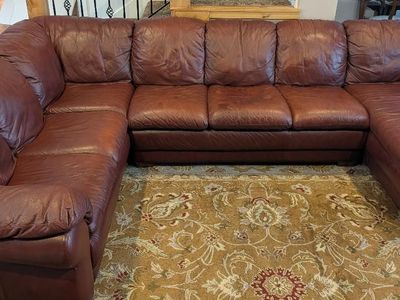 Burgundy Sectional Couch
