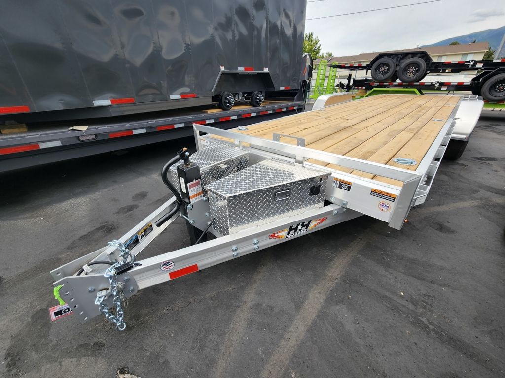 2026 H&H 7X24 Tilt 14K Aluminum Speed Load Flatdeck with Winch Mount Car Hauler Trailer