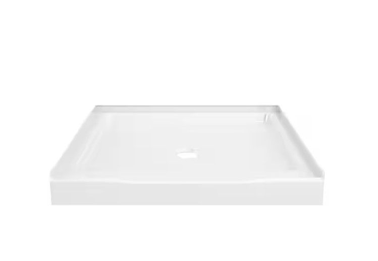 DELTA - Classic 500 36" x 36" Alcove Shower Pan Base with Center Drain in High Gloss White