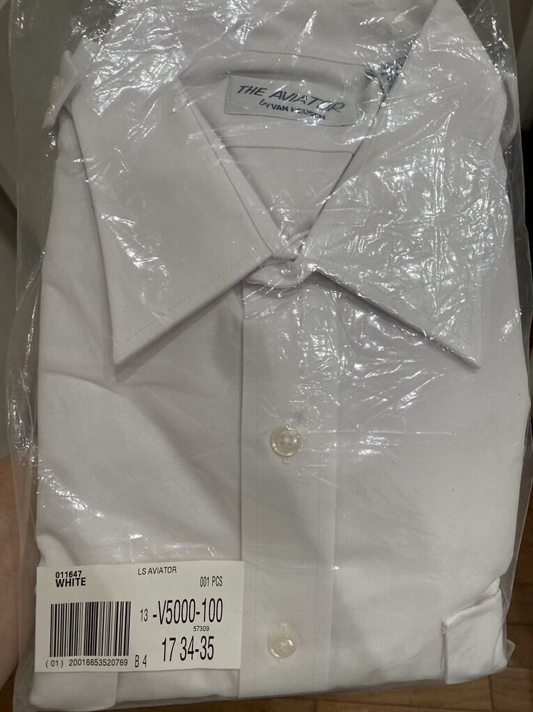 4 Van Heusen Aviator Pilot Shirt L Men's