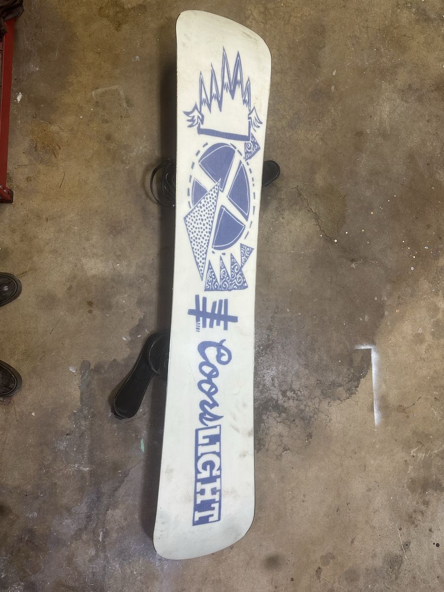 Coors Light Custom Graphic Snowboard with Union Bindings - Used Fun Board