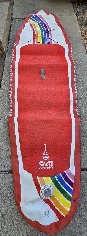 Colorado Paddle Company Inflatable SUP - Rainbow Design - Double Wall Construction