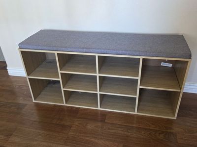 Shoe rack bench entry hall storage