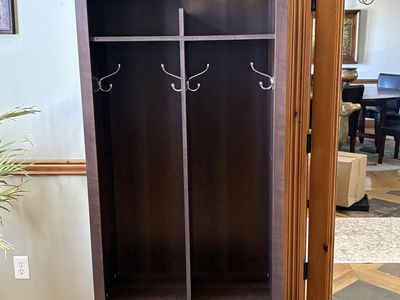 Cherry locker wood shelf