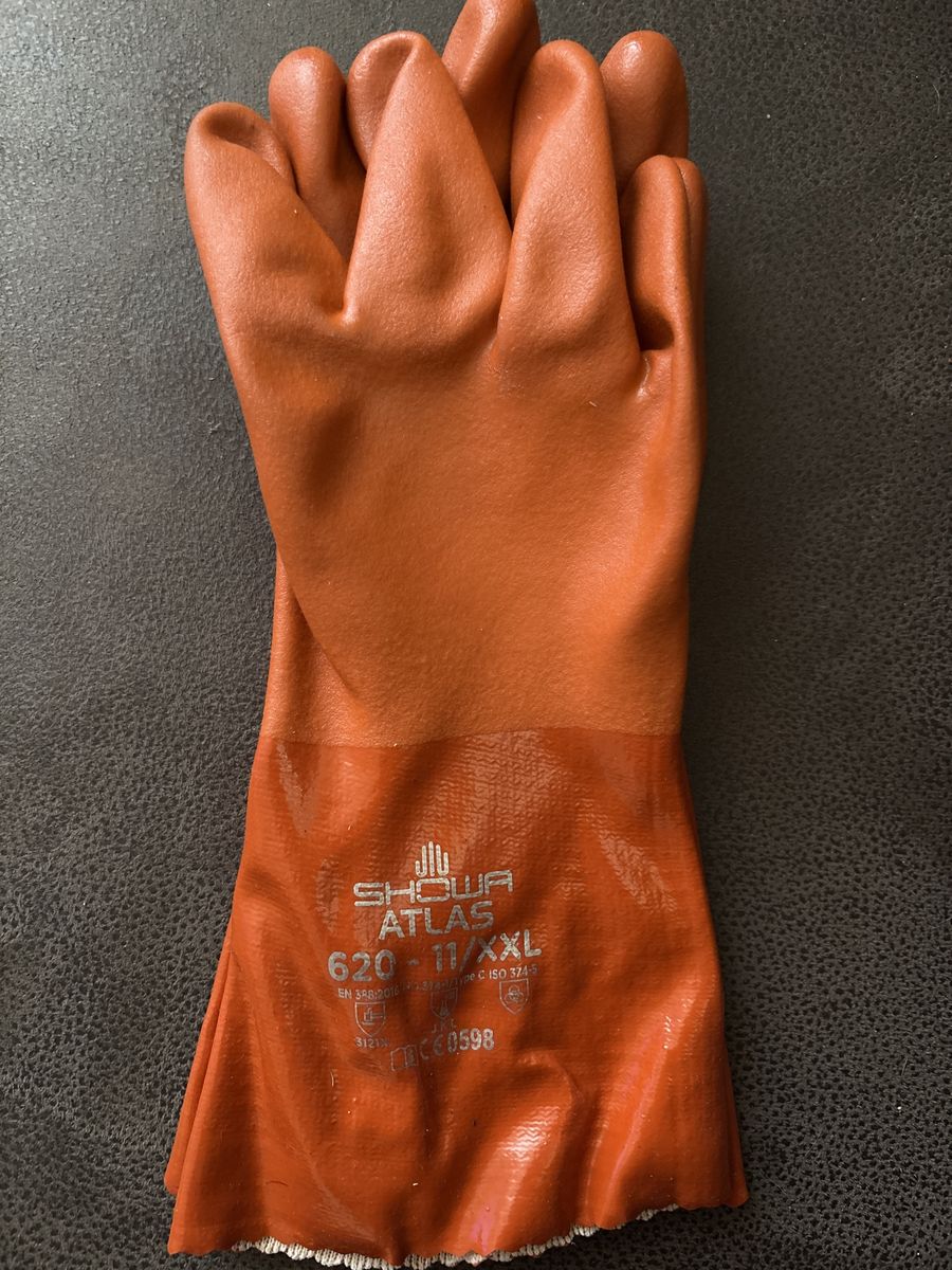 Showa Atlas 620 Heavy Duty Orange Work Gloves Size XXL 11