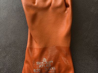 Showa Atlas 620 Heavy Duty Orange Work Gloves Size XXL 11