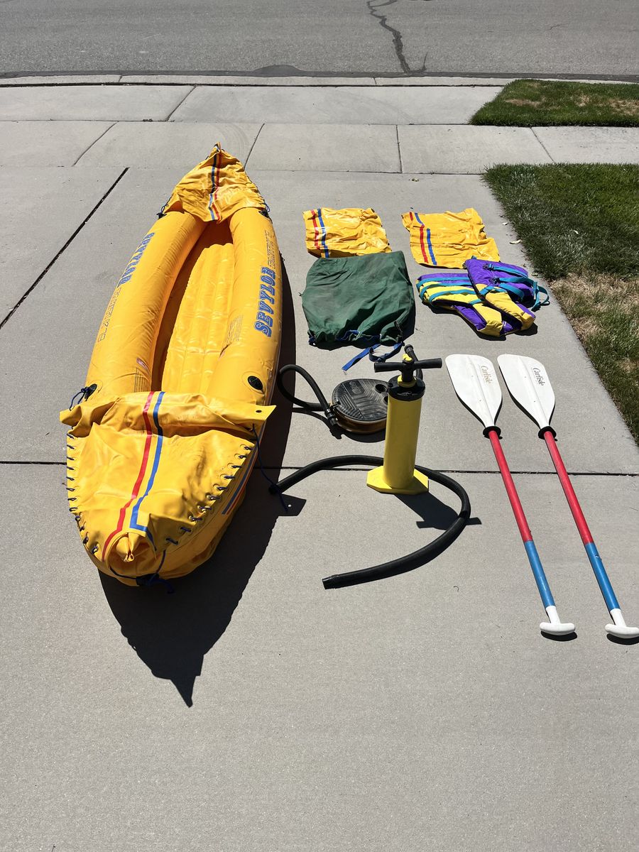 Sevylor Tahiti K79 Inflatable Kayak and Accessories