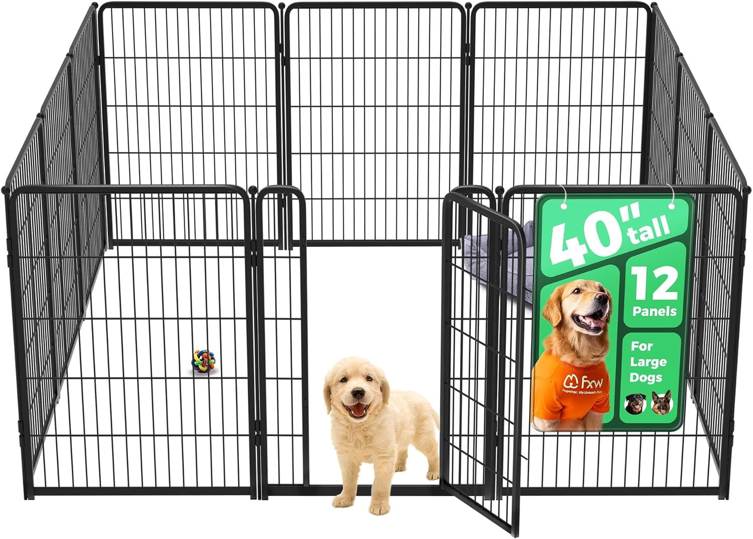 NEW 40" 12 FXW Panel Homeplus Unleashed Indoor Dog Playpen - Stress-Free and Safe Play