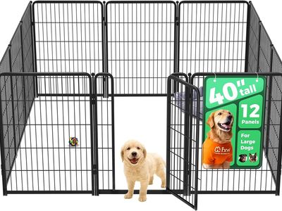 NEW 40" 12 FXW Panel Homeplus Unleashed Indoor Dog Playpen - Stress-Free and Safe Play