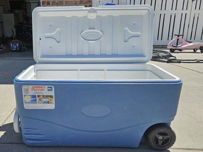 Coleman 100 quart cooler with wheels