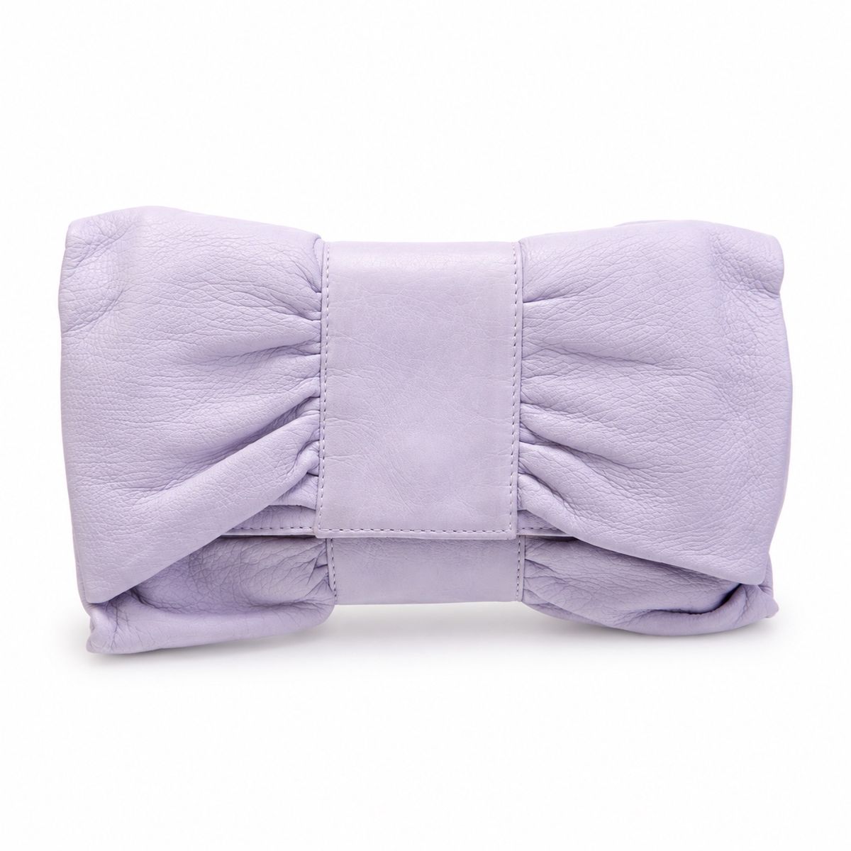 Furla Lilac Leather Flap Top Clutch with Elegant Bow Design So cute!!!!