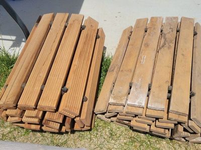 Reliance Cedar Wood Garden Pathway - Roll-Up, 8ft Long x 17in wide. 4 pathways.