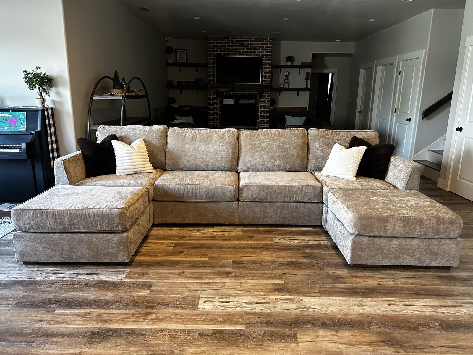 LoveSac Double Chaise Sectional in Venetian Taupe
