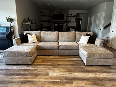 LoveSac Double Chaise Sectional in Venetian Taupe