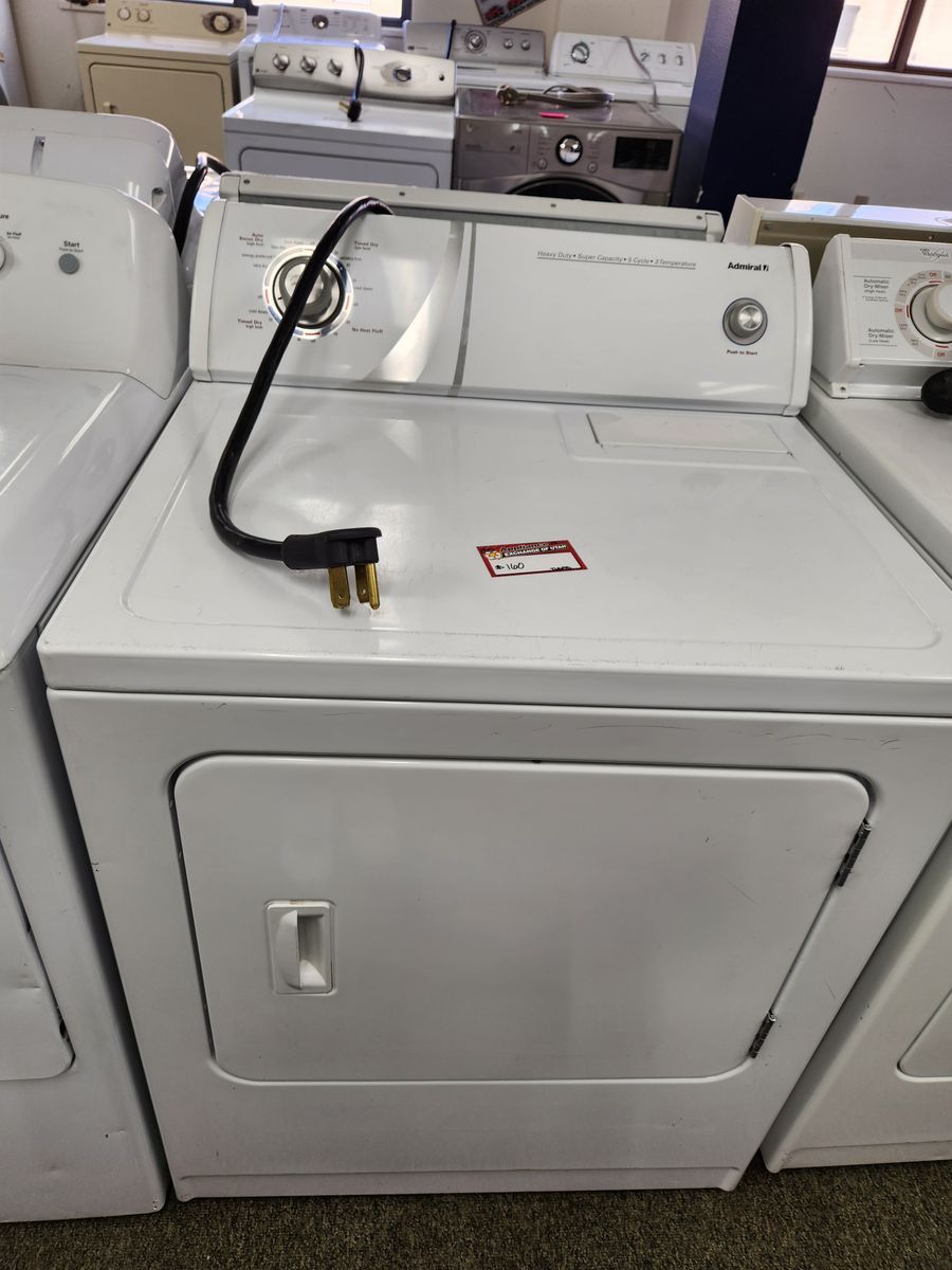 Admiral Electric Dryer White Heavy Duty Super Capacity