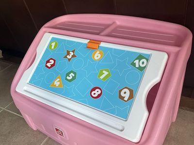 Step 2 pink toy box with lid.
