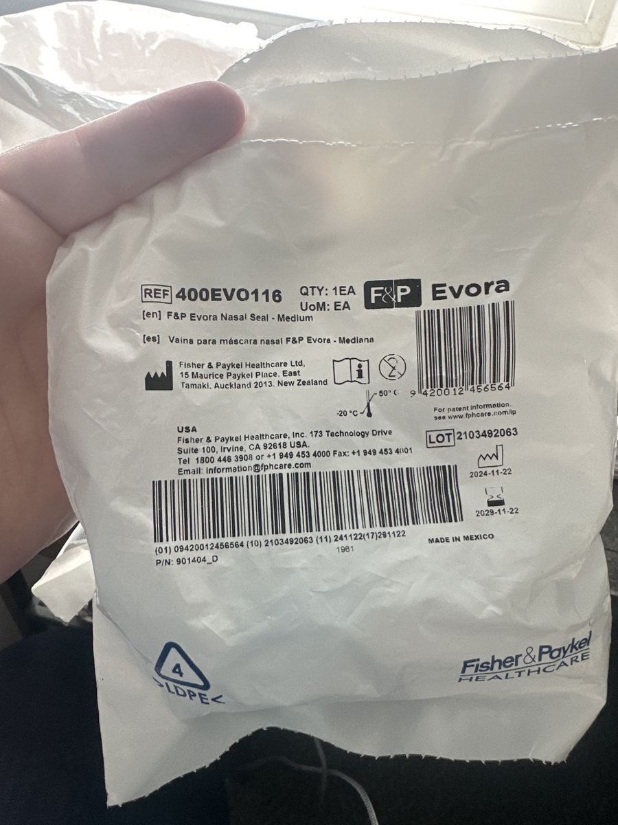 Free Nasal Pillow F&P EVORA Nasal Seal Medium