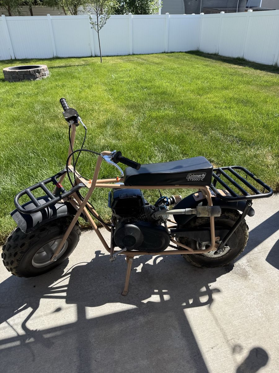Coleman CT200U-C 196cc Gas Powered Mini Bike w/ Front & Rear Racks - Tan/Black