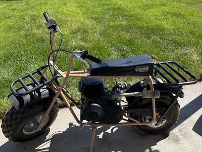 Coleman CT200U-C 196cc Gas Powered Mini Bike w/ Front & Rear Racks - Tan/Black