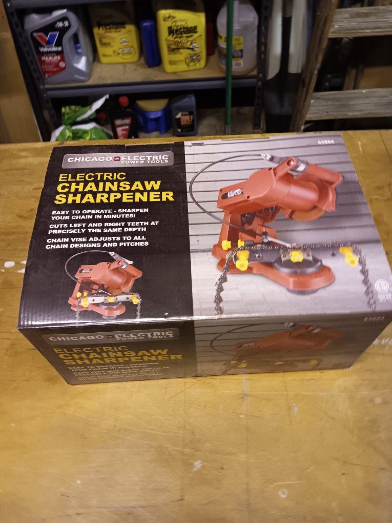 Chicago Electric Electric Chainsaw Sharpener - Easy to Operate, Sharpens in Minutes
