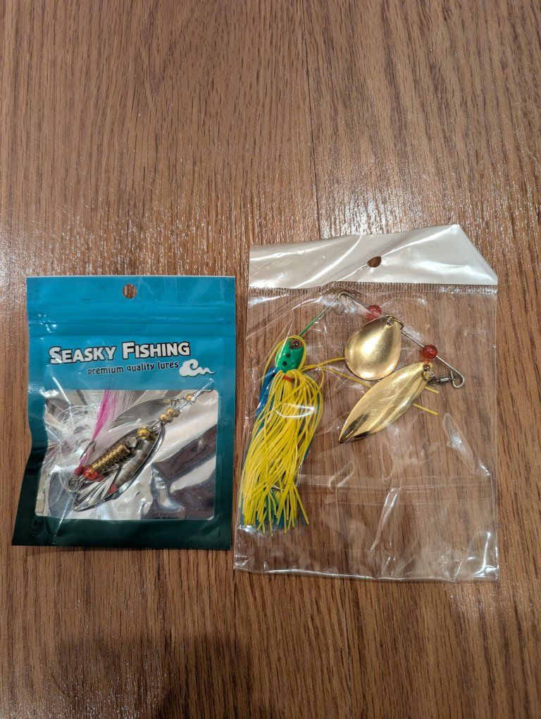 2 Premium Quality Lures - Spinnerbait & Jig Set, New