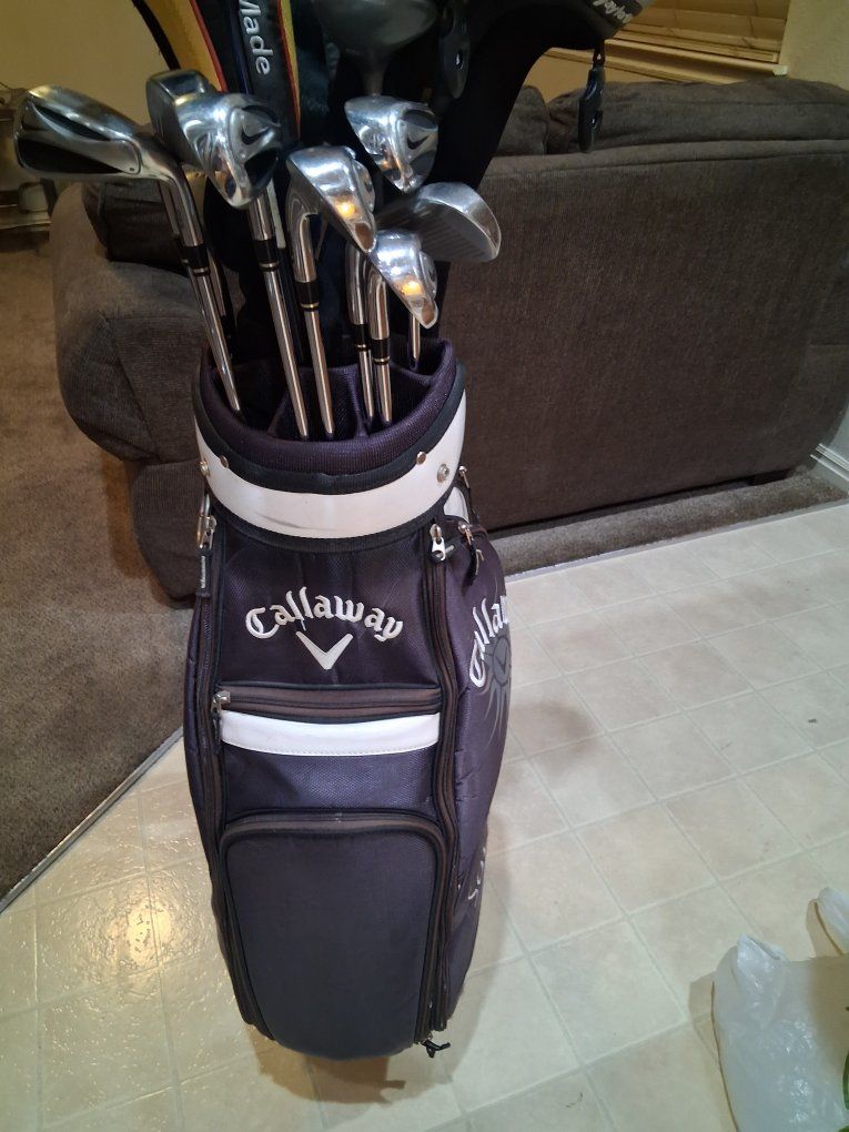 Golf Club Set with Callaway Bag, Nike Slingshot OSS Irons & TaylorMade Driver