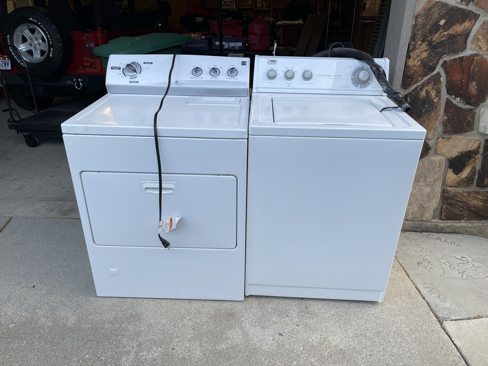 Washer and dryer