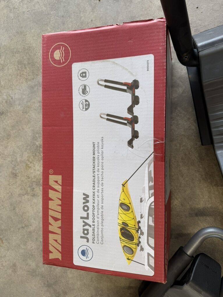 Yakima JayLow Foldable Rooftop Kayak Cradle (2 Ful