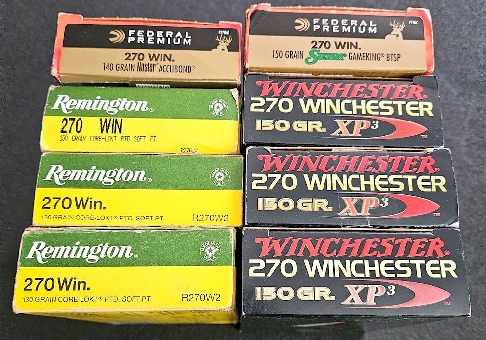 8 boxes (160) of empty 270 brass