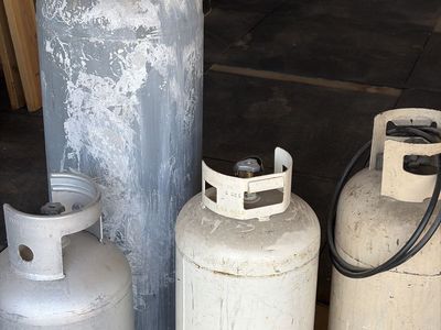 Propane cylinders with propane