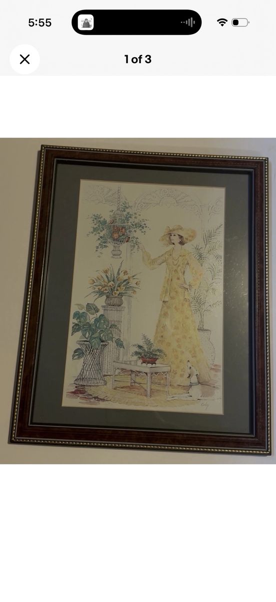 Vintage Boho Painting of Women in Yellow