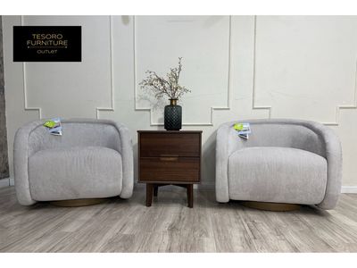 NEW HENREDON ASPEN BARREL CHAIR SET