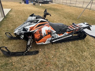 Supercharged Arctic Cat M8000 Snowmobile with Custom Octane Ink Wrap