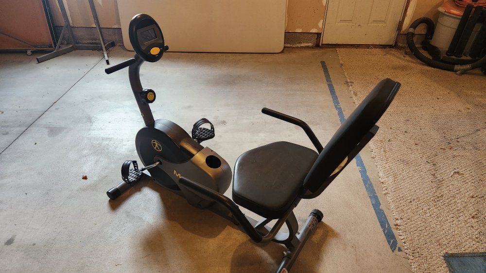 Marcy ME-709 Recumbent Exercise Bike - Black/Gray with Digital Display