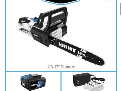 HART 20V 12-Inch Cordless Chainsaw Kit with 4Ah Battery and Charger