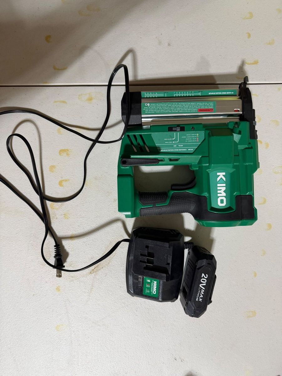 KIMO 9418A 20V Cordless Brad Nailer / Stapler 18 GA with Battery & Charger
