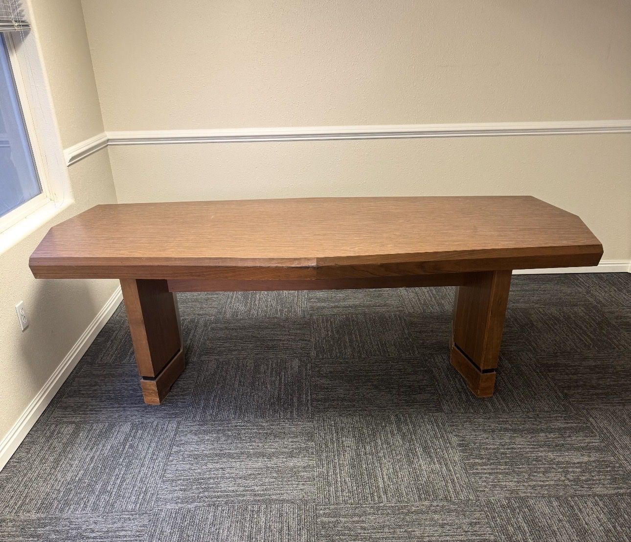 Must go ASAP - Solid Wood Boat-Shaped Conference Table (8 Feet)