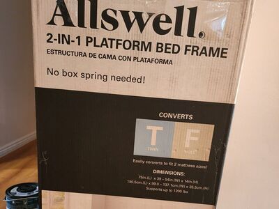 Allswell 2-IN-1 Platform Bed Frame